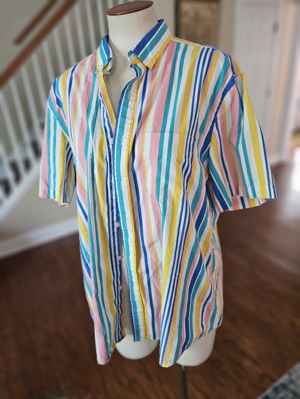 Club Room Men's Striped Shirt Large